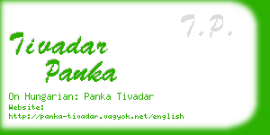 tivadar panka business card
